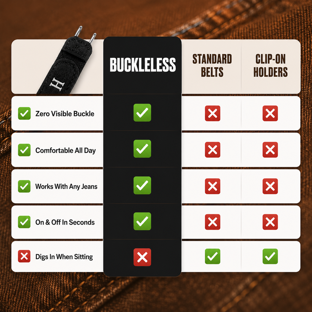 Buckle free belt