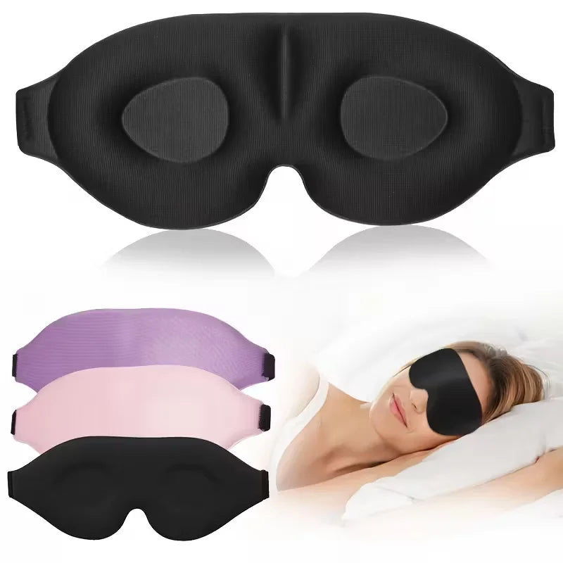 Super Soft 3D Sleeping Mask - Soft and Comfortable Eye Mask, Suitable for Both Men and Women for Travel and Home Use